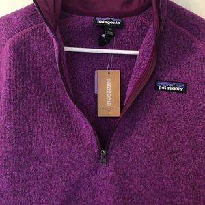 Patagonia ikat purple quarter zip - brand new